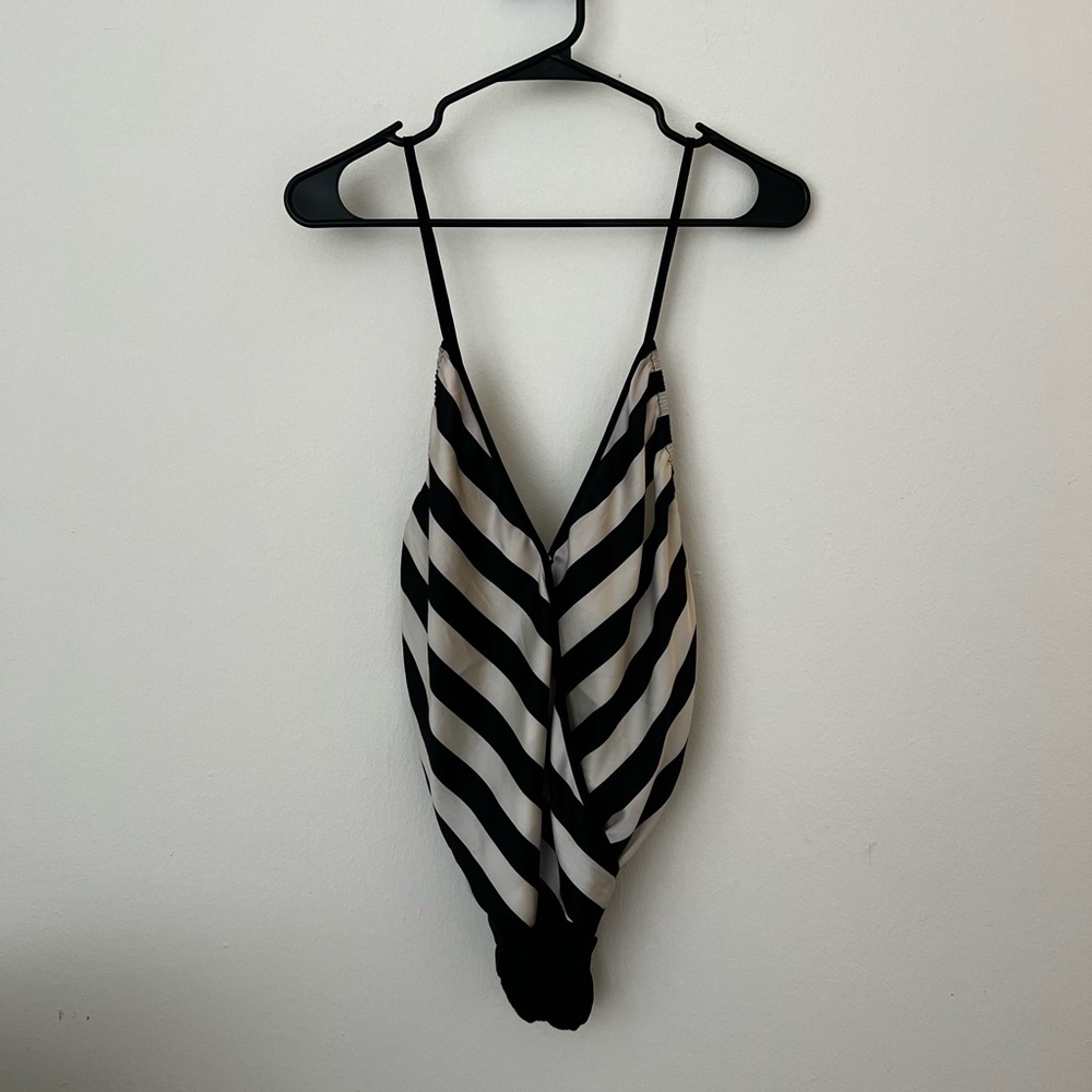BEBE Striped Bodysuit